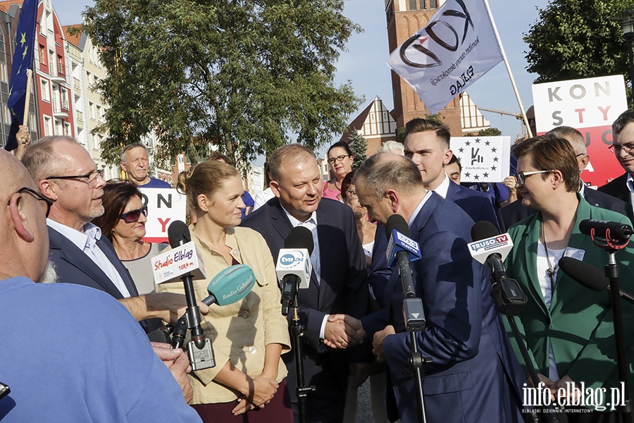 Elblag odwiedzili liderzy Koalicji Obywatelskiej, fot. 60