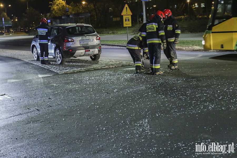 Wypadek nowe rondo ulica Krlewiecka, fot. 8