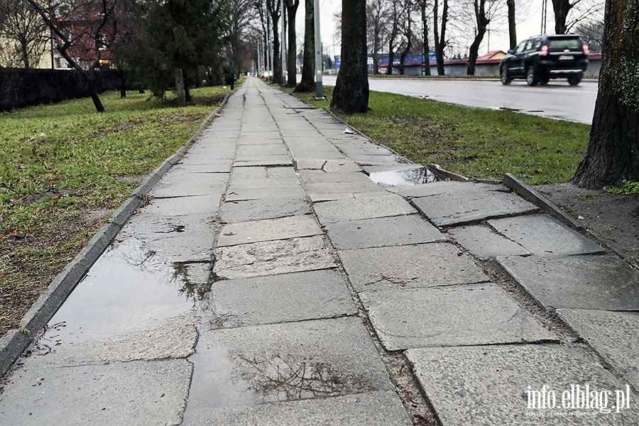 Chodnik Aleja Grunwaldzka, od Sadowej do hali sportowej., fot. 6