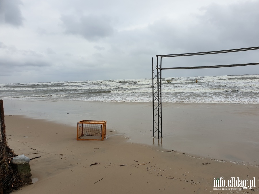 Sztorm na plażach Mierzei Wiślanej, fot. 4