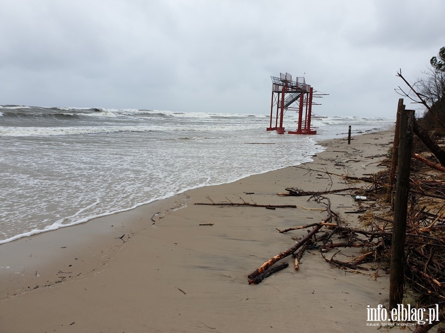 Sztorm na plażach Mierzei Wiślanej, fot. 7