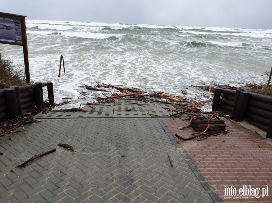 Sztorm na plażach Mierzei Wiślanej, fot. 10