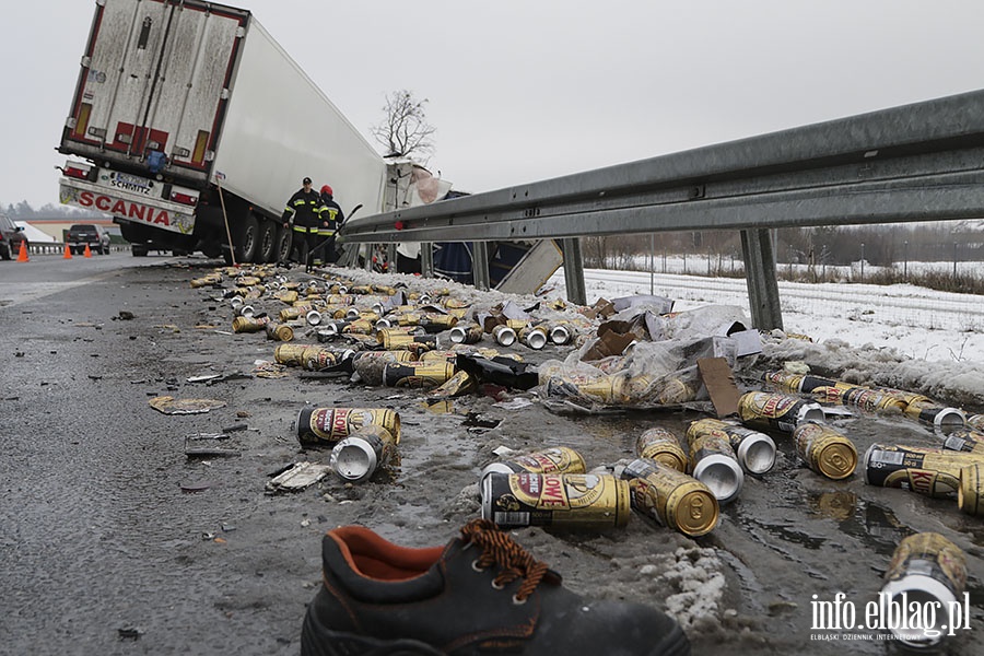 Wypadek ciarwek na wysokoci Janowa, fot. 18