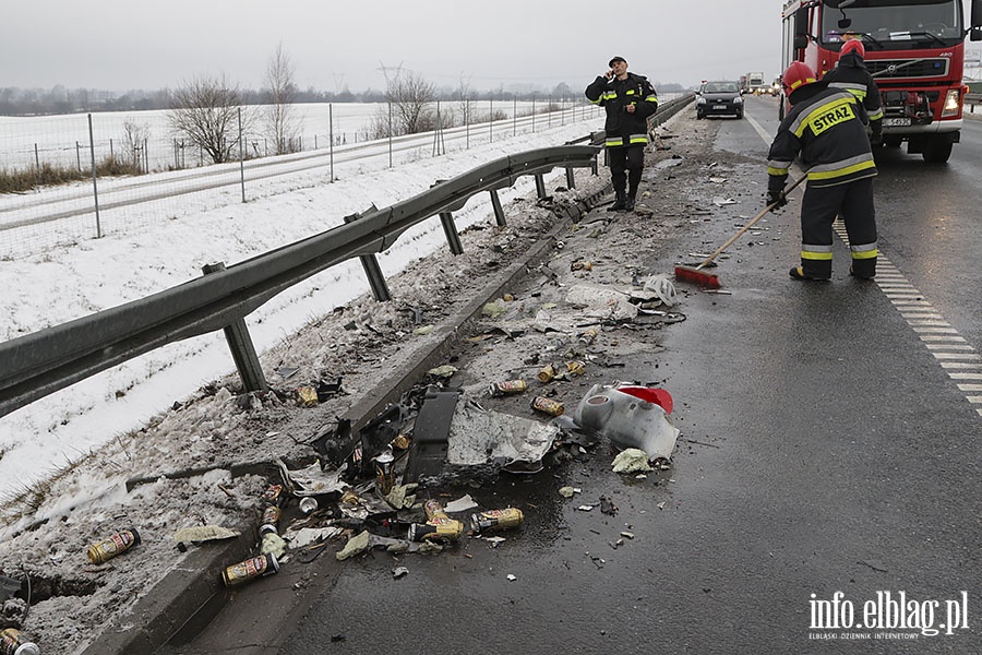 Wypadek ciarwek na wysokoci Janowa, fot. 19