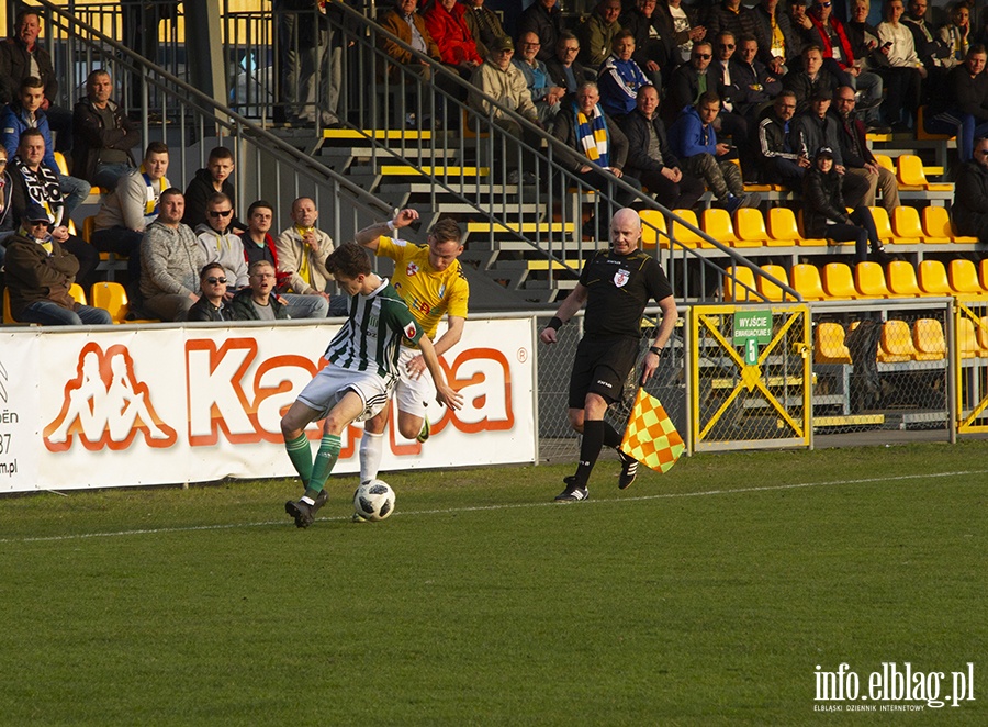 Mecz Olimpia Elblg Olimpia Grudzidz , fot. 8