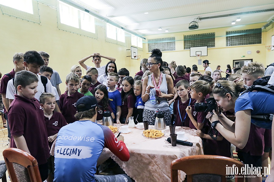 Robert Kara spotka si z uczniami Szkoy Sportowej, fot. 48