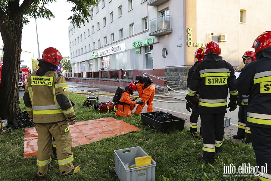 Wyciek substancji toksycznej w pralni na ulicy Hetmaskiej, fot. 10