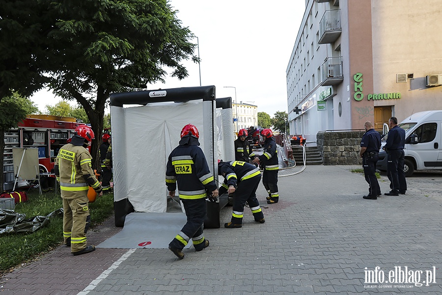 Wyciek substancji toksycznej w pralni na ulicy Hetmaskiej, fot. 16