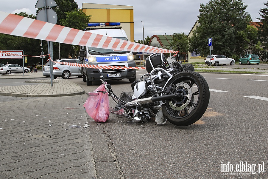 Wypadek motocyklisty z toyota, fot. 2