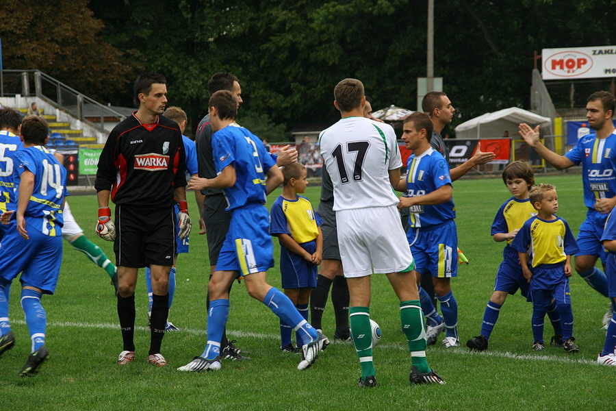 Mecz 8 kolejki II ligi: Olimpia Elblg - Pelikan owicz 1-1, fot. 1