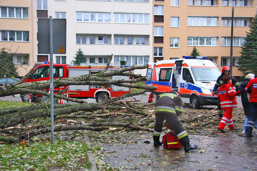 Wichura amie drzewa dwie osoby ranne, fot. 1