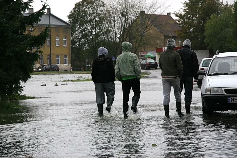 Podtopienia spowodowane cofką do rzeki Elbląg, fot. 47