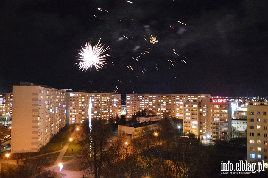 Huczne powitanie 2020 roku w Elblgu, fot. 8