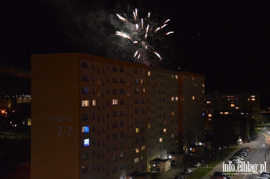 Huczne powitanie 2020 roku w Elblągu, fot. 66