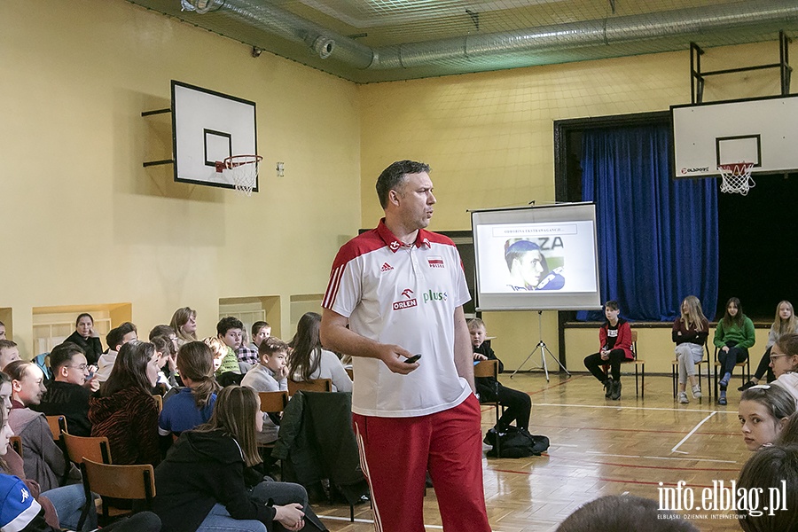 Marcin Prus odwiedził SSP nr 3 w Elblągu, fot. 1