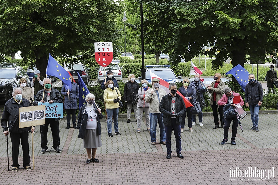 Manifestacja przed elblskim sdem., fot. 8