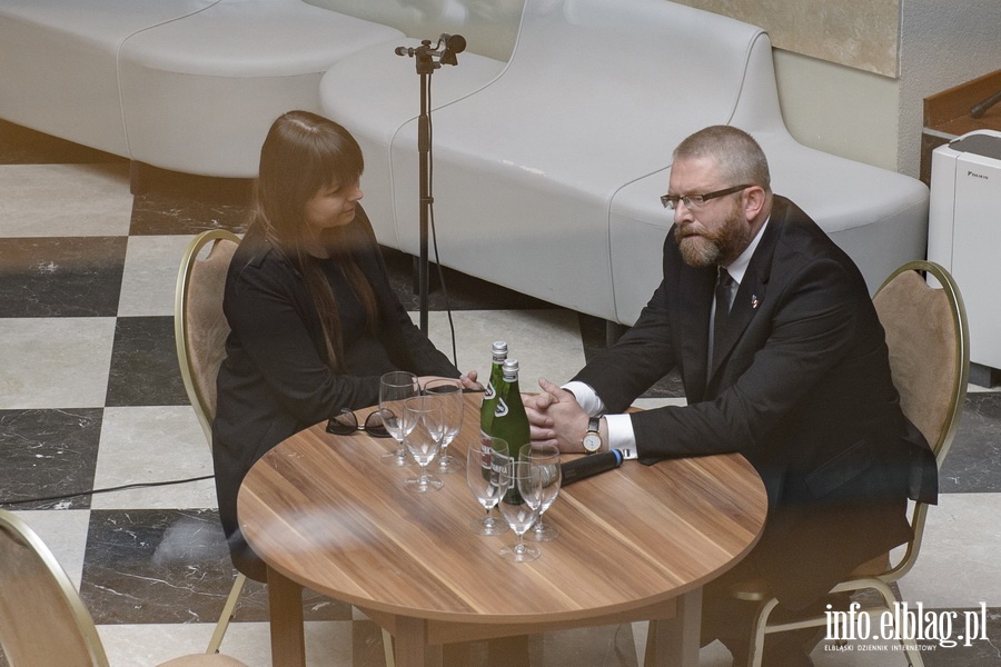 Poseł Grzegorz Braun z wizytą w Elblągu, fot. 11