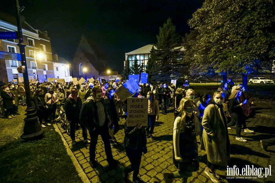 "Peace not PiS". Kolejny protest w Elblgu, demonstracj prbowano zakci, fot. 8