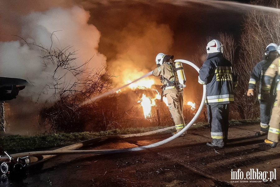 Pożar budynku gospodarczego w Dzierzgonce - zobacz zdjęcia z akcji, fot. 6