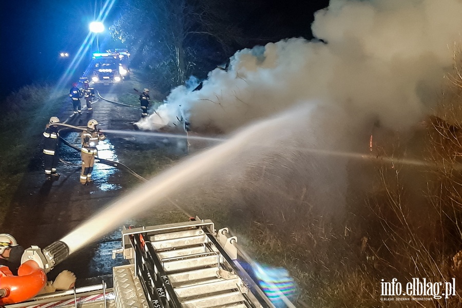 Pożar budynku gospodarczego w Dzierzgonce - zobacz zdjęcia z akcji, fot. 8