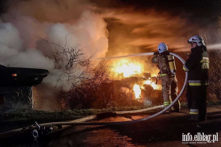 Pożar budynku gospodarczego w Dzierzgonce - zobacz zdjęcia z akcji, fot. 11