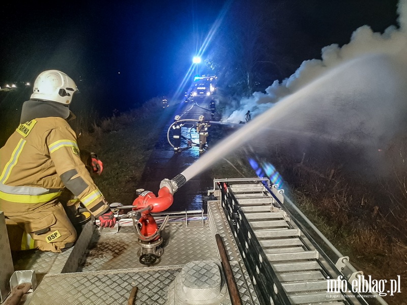 Poar budynku gospodarczego w Dzierzgonce - zobacz zdjcia z akcji, fot. 12