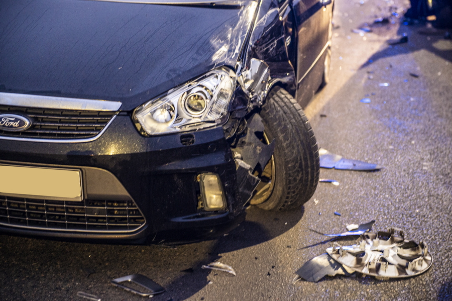 Wypadek dwóch aut na moście Unii Europejskiej., fot. 26