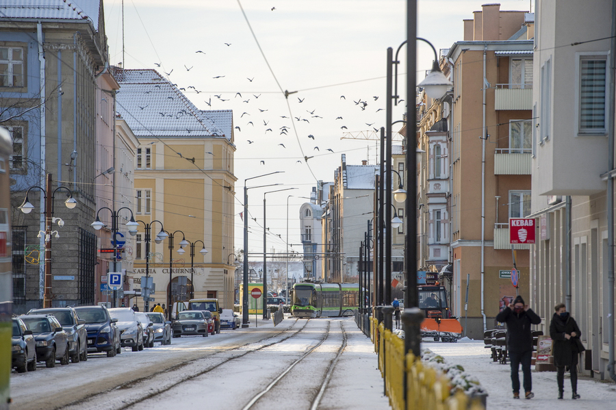 Takiego śniegu w Elblągu nie było dawno. Zima zaskoczył drogowców?, fot. 2