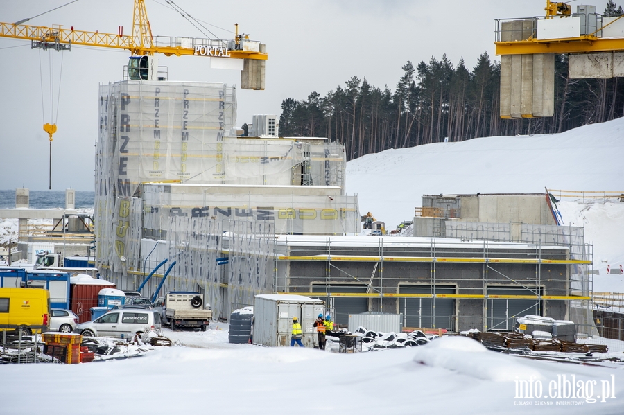 Fotorelacja info.elblag.pl z prac przy budowie Kanału Żeglugowego przez Mierzeję Wiślaną - luty 2021, fot. 23