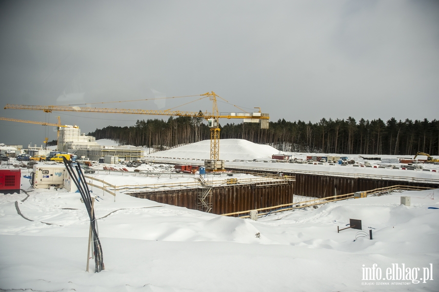 Fotorelacja info.elblag.pl z prac przy budowie Kanału Żeglugowego przez Mierzeję Wiślaną - luty 2021, fot. 28