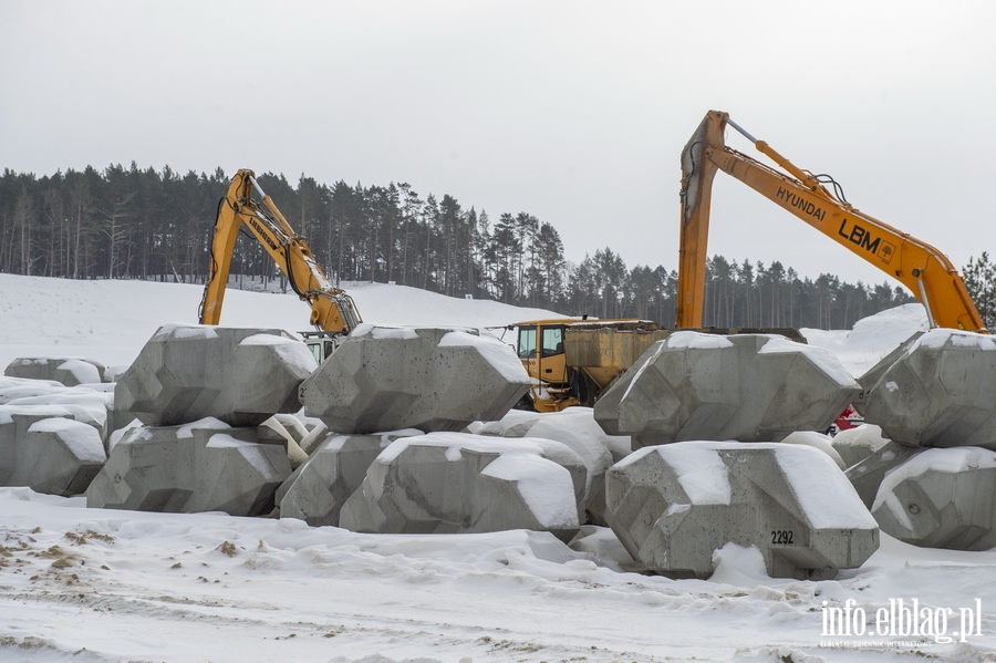 Fotorelacja info.elblag.pl z prac przy budowie Kanau eglugowego przez Mierzej Wilan - luty 2021, fot. 37