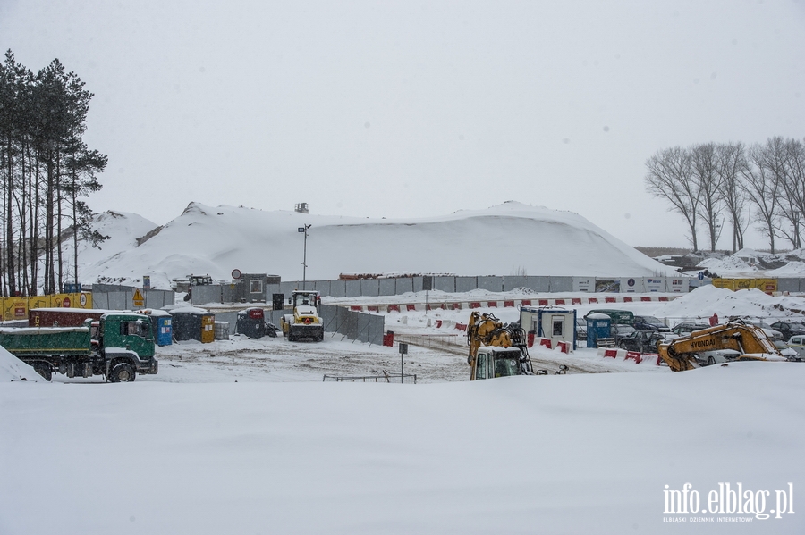 Fotorelacja info.elblag.pl z prac przy budowie Kanału Żeglugowego przez Mierzeję Wiślaną - luty 2021, fot. 77