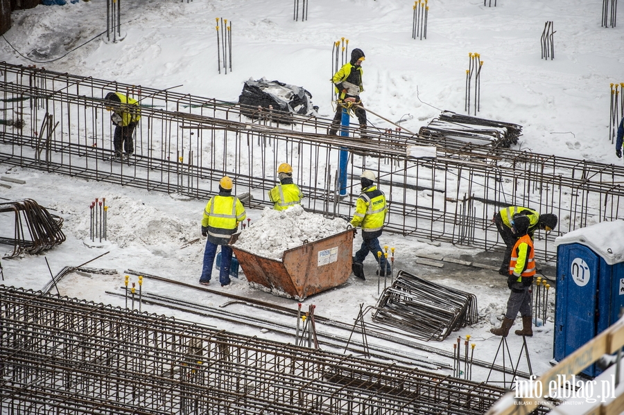 Fotorelacja info.elblag.pl z prac przy budowie Kanału Żeglugowego przez Mierzeję Wiślaną - luty 2021, fot. 81