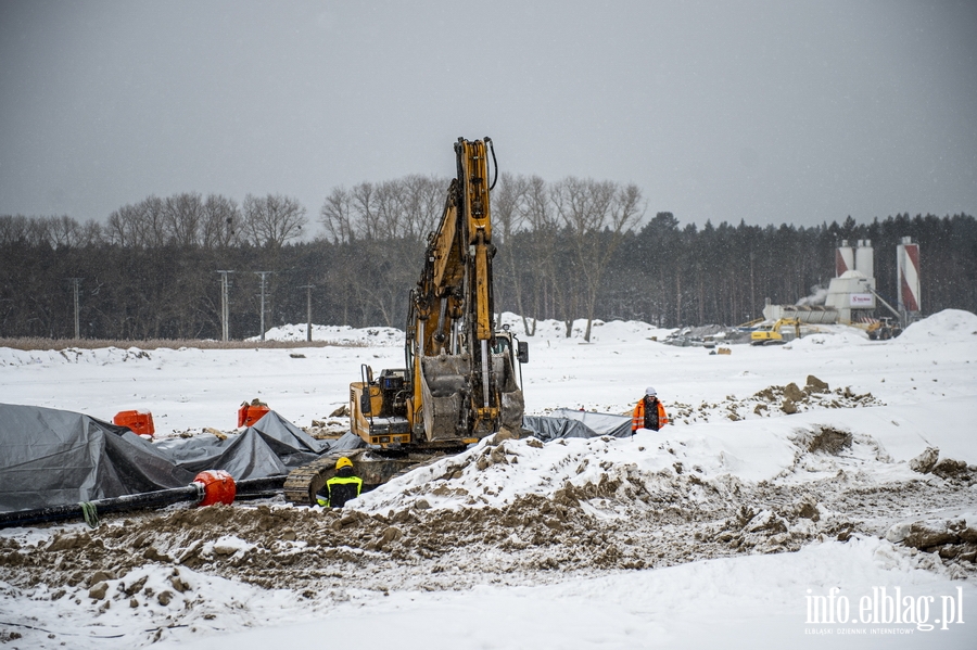 Fotorelacja info.elblag.pl z prac przy budowie Kanau eglugowego przez Mierzej Wilan - luty 2021, fot. 95