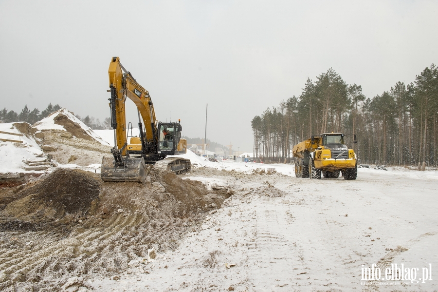 Fotorelacja info.elblag.pl z prac przy budowie Kanau eglugowego przez Mierzej Wilan - luty 2021, fot. 111