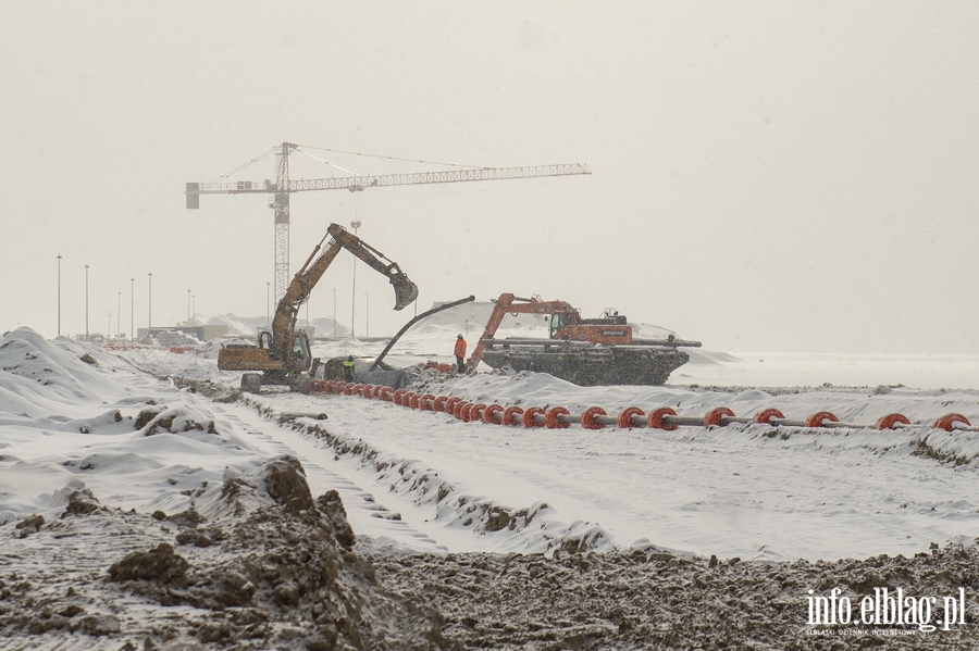 Fotorelacja info.elblag.pl z prac przy budowie Kanau eglugowego przez Mierzej Wilan - luty 2021, fot. 115