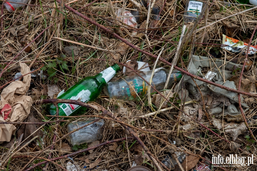 Zaśmiecony trawnik przy ul. Kwiatkowskiego na Modrzewinie , fot. 8