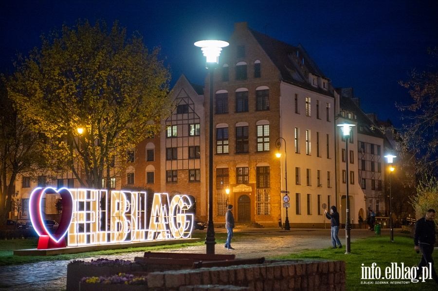 Iluminacja napisu Elbląg., fot. 8