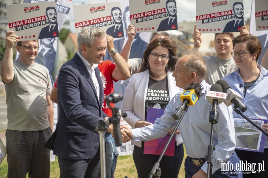 Spotkanie Lewicy - Biedroń, Falej, Mańkut w Elblągu, fot. 22