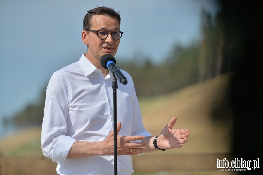 Wizyta Prezydenta Andrzeja Dudy i premiera Mateusza Morawieckiego na budowie przekopu Mierzei Wiślanej, fot. 30