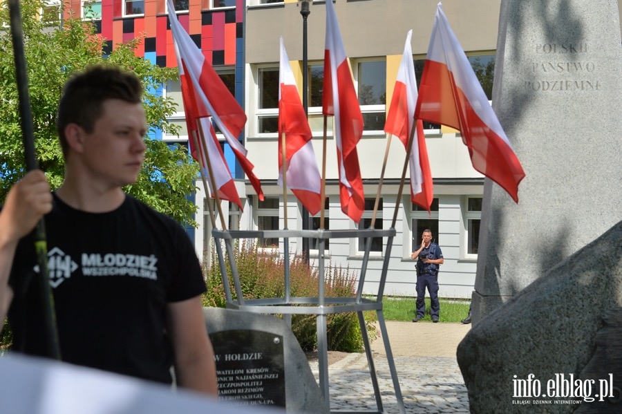 Narodowcy protestowali w Elblgu. Chc zerwania wsppracy z Tarnopolem i ronda OfiarWoynia , fot. 5