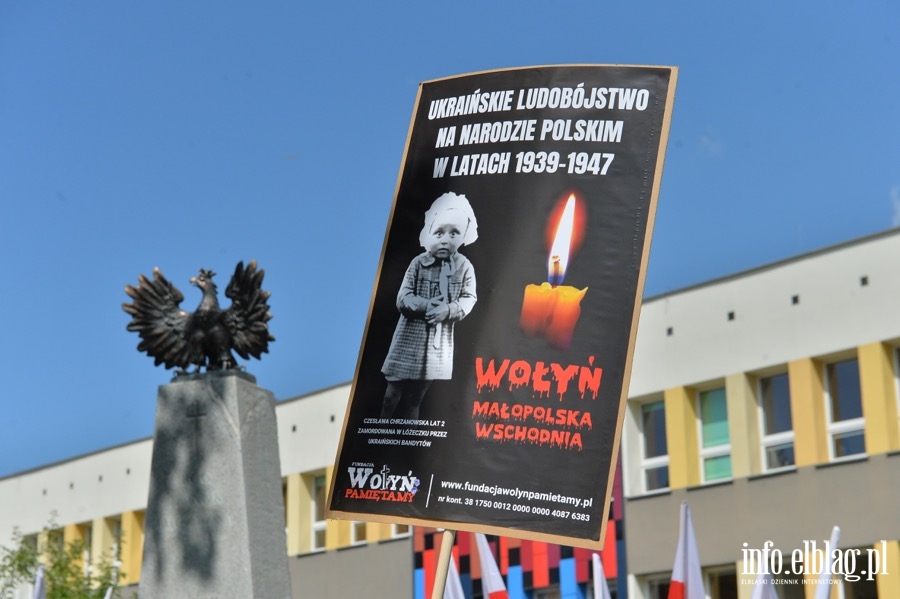 Narodowcy protestowali w Elblgu. Chc zerwania wsppracy z Tarnopolem i ronda OfiarWoynia , fot. 18