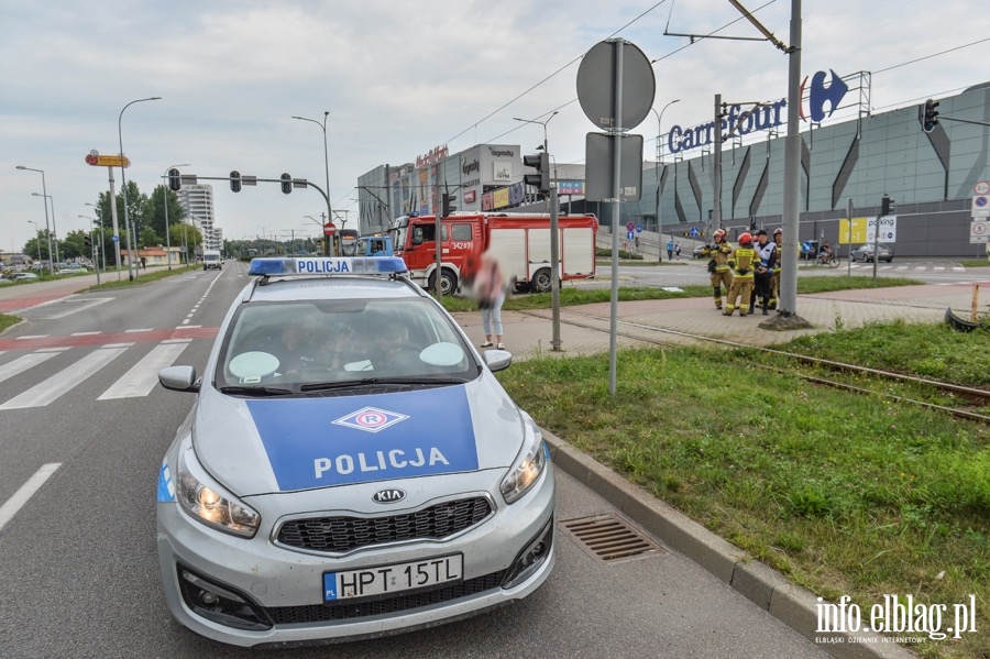 Wypadek - Samochd wjecha na torowisko przy ulicy Pk. Dbka przy ul. Wgrowskiej, fot. 19