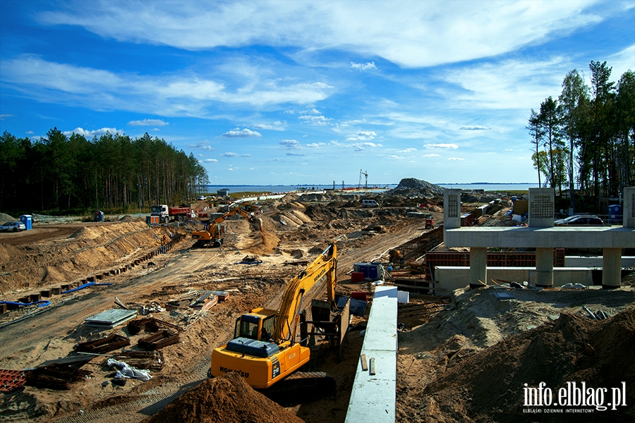 Prace na przekopie Mierzei Wilanej wrzesie 2021, fot. 12