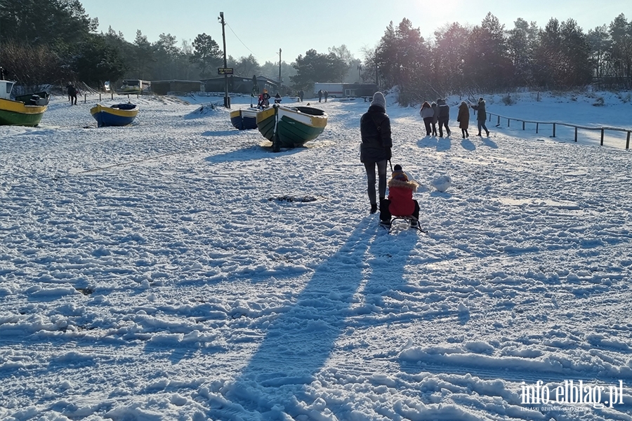 Niedzielne morsowanie na plaży w Jantarze, fot. 4