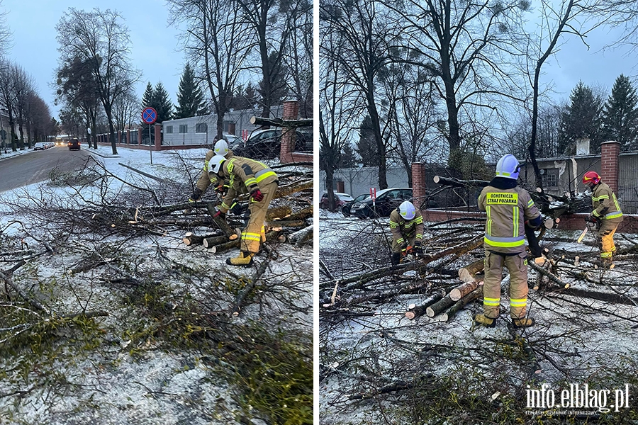 OSP Nowakowo walczya w Elblgu ze skutkami wichury, fot. 16