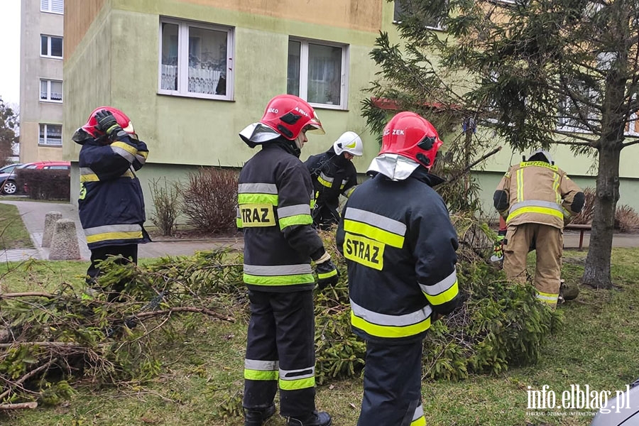 Silny wiatr - intensywne działania strażaków, fot. 15
