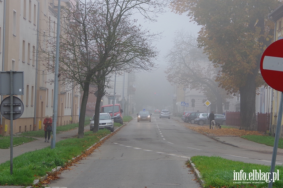 Elblg: Miasto spowia jesienna mga., fot. 15