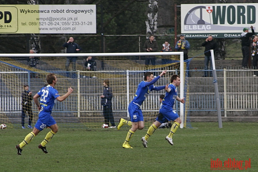 Mecz 24 kolejki II ligi: Olimpia Elbląg - Ruch Wysokie Mazowieckie 1-0, fot. 2