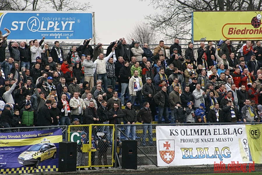 Mecz 24 kolejki II ligi: Olimpia Elblg - Ruch Wysokie Mazowieckie 1-0, fot. 4